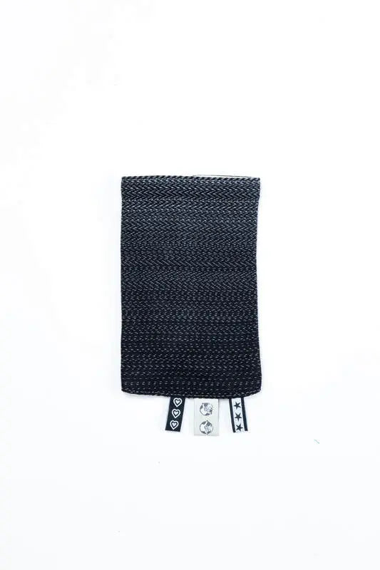 Drool Pads (100% cotton) - LITTLE HERRINGBONE OMBRE GREY
