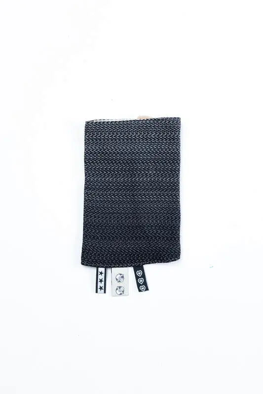 Drool Pads (100% cotton) - LITTLE HERRINGBONE OMBRE GREY