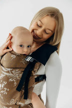 Drool Pads (100% cotton) - LITTLE HERRINGBONE EBONY BLACK