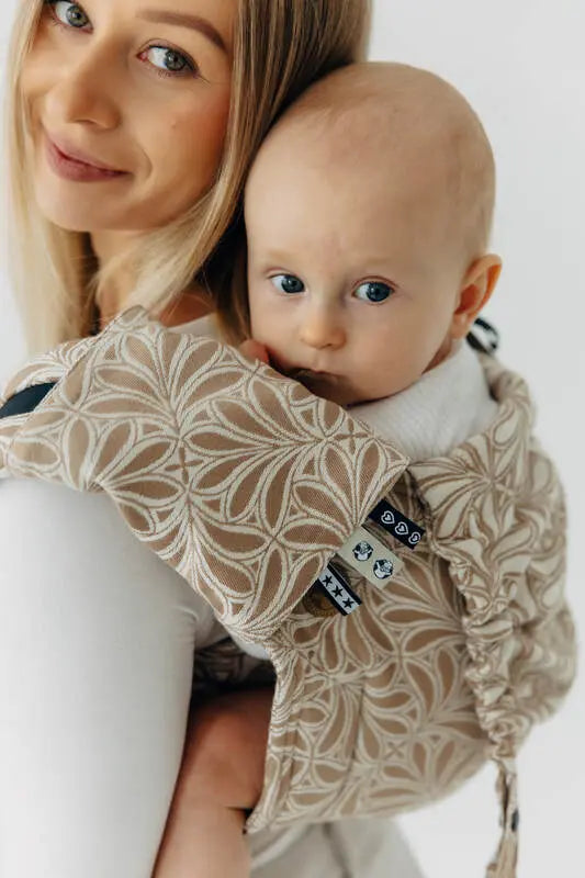 Drool Pads (Outer fabric - 50% cotton, 50% bamboo viscose; Lining - 100% cotton) - INFINITY - GOLDEN HOUR