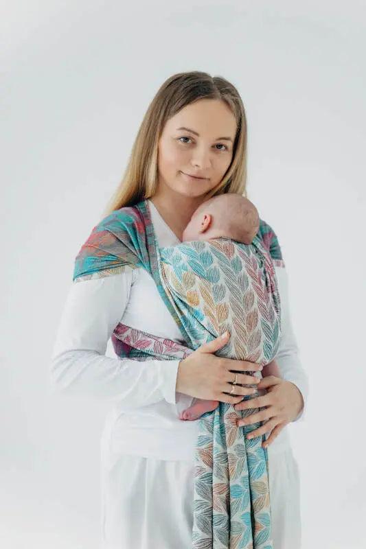 Baby sling for babies with low birthweight, Jacquard Weave, 100% cotton - TANGLED - PLAIT - Woven Baby XS   premature_woven_wraps    #