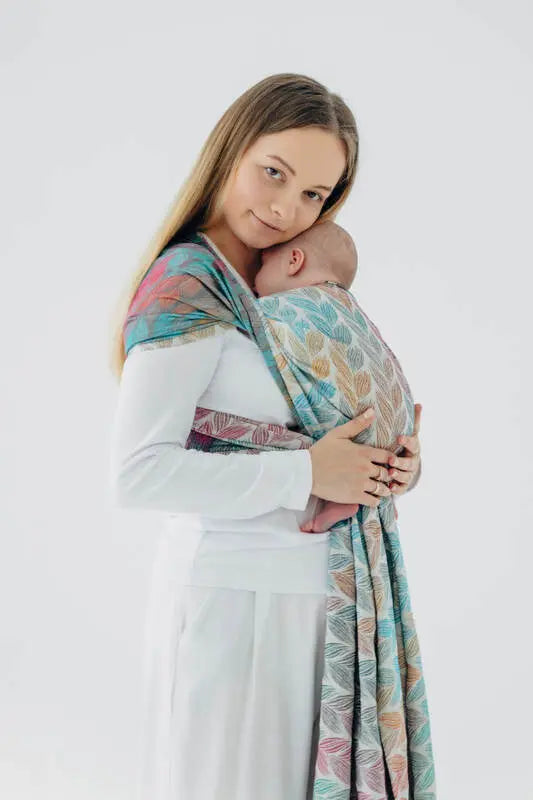 Baby sling for babies with low birthweight, Jacquard Weave, 100% cotton - TANGLED - PLAIT - Woven Baby XS   premature_woven_wraps    #