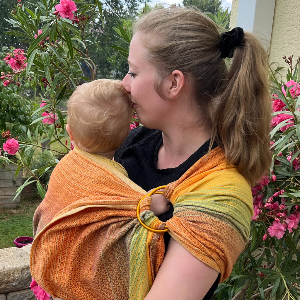 Ringsling Free Elf Fusion D'oro - double weft - Girasol - Woven Baby 1   Ring Sling    #