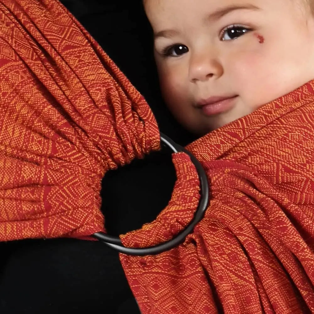 DIDYMOS DidySling Prima Ruby-Mandarine - Woven Baby 1R / Prima Ruby-Mandarine   Baby Wrap Slings > DidySling - Ring Sling    #