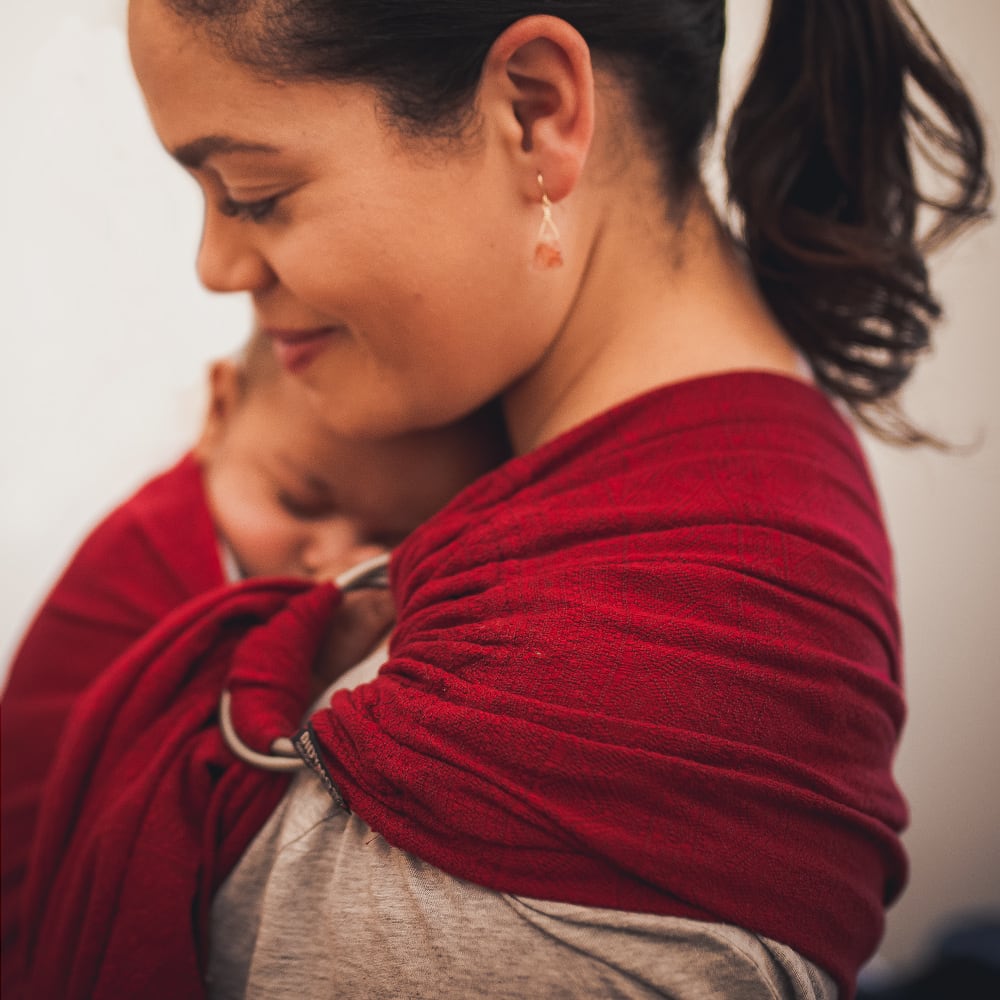 DIDYMOS DidySling Prima Rubin Red - Woven Baby 1S / Prima Rubin Red   Baby Wrap Slings > DidySling - Ring Sling    #