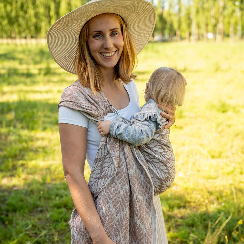 DIDYMOS DidySling Trias Chai Cinnamon - Woven Baby 1R / Trias Chai Cinnamon   Baby Wrap Slings > DidySling - Ring Sling    #