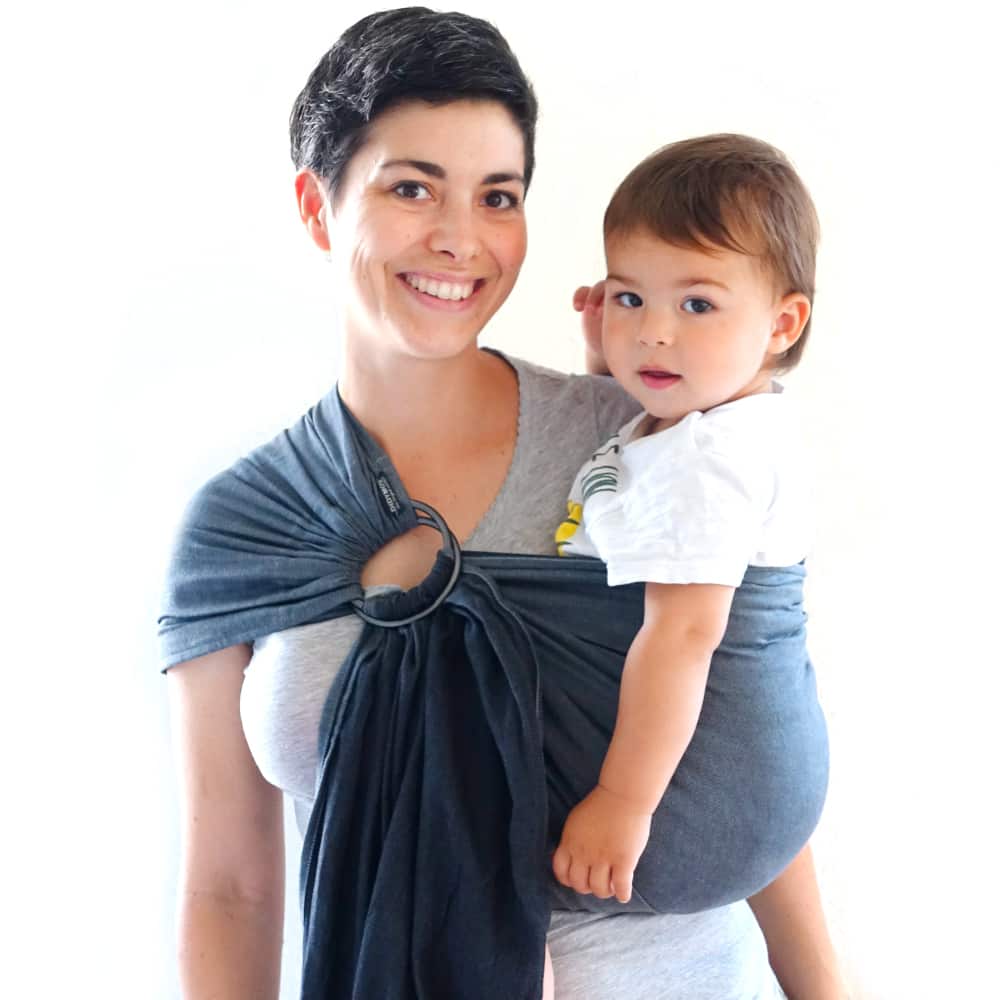 DIDYMOS DidySling Doubleface anthracite - Woven Baby 1R / Doubleface anthracite   Baby Wrap Slings > DidySling - Ring Sling    #