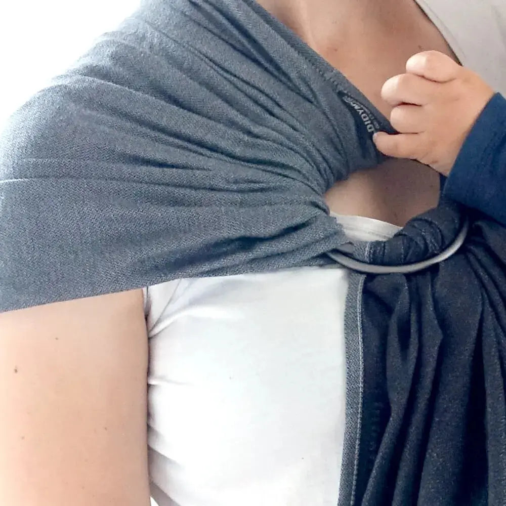 DIDYMOS DidySling Doubleface anthracite - Woven Baby 1R / Doubleface anthracite   Baby Wrap Slings > DidySling - Ring Sling    #