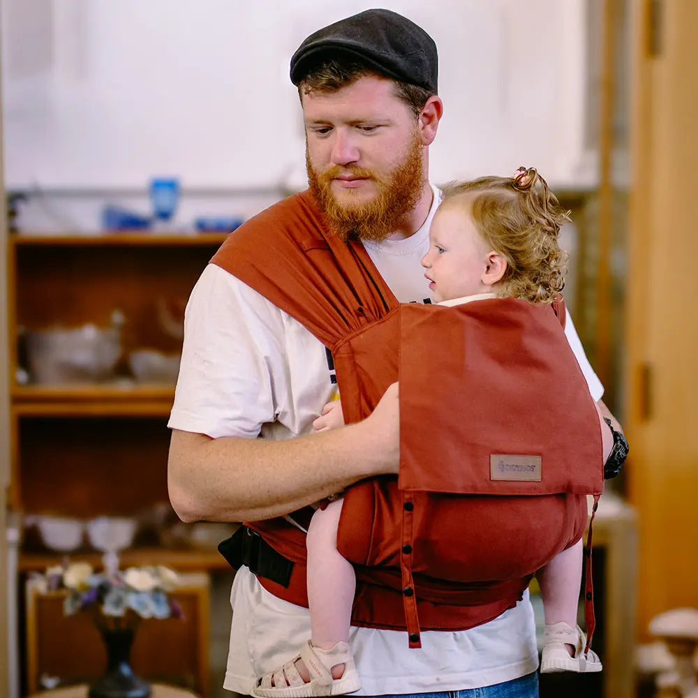 DIDYMOS DidyKlick Toddler - Woven Baby One Size / Rusty Red   Baby Carriers > Halfbuckle Carrier > DidyKlick 4u Toddler    #