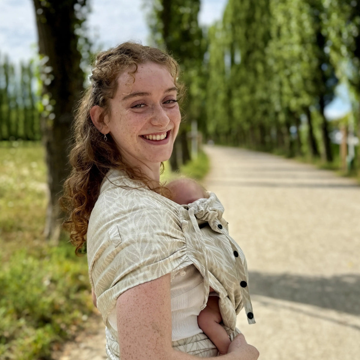 DIDYMOS DidyKlick - Woven Baby One Size / Trias Creme Linen   Baby Carriers > Halfbuckle Carrier > DidyKlick    #