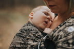 Ring Sling, Jacquard Weave, with gathered shoulder (65% cotton 35% silk) - QUEEN OF THE NIGHT - PAMINA - standard 1.8m - Woven Baby    ring_slings    #
