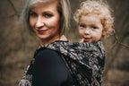 Baby Wrap, Jacquard Weave (65% cotton 35% silk) - QUEEN OF THE NIGHT - PAMINA - Woven Baby XS - 4   long_woven_wraps    #