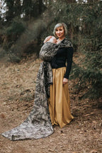 Baby Wrap, Jacquard Weave (65% cotton 35% silk) - QUEEN OF THE NIGHT - PAMINA - Woven Baby XS - 4   long_woven_wraps    #