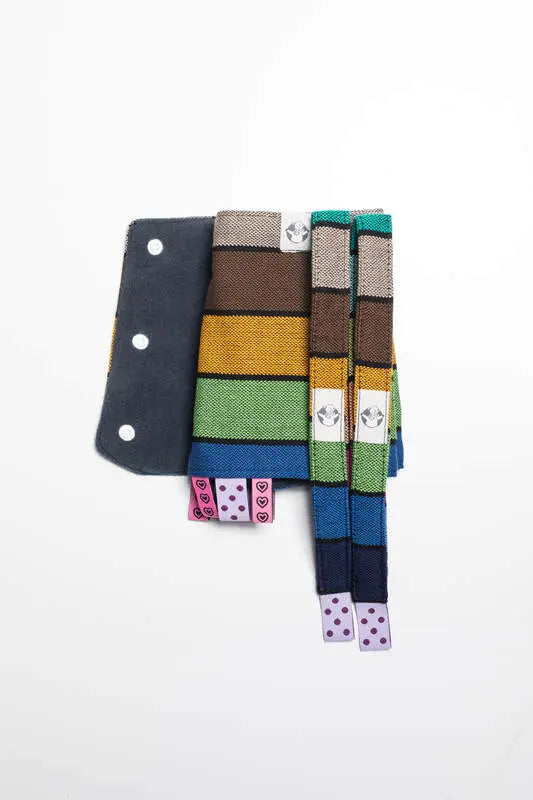 Drool Pads & Reach Straps Set, (60% cotton, 40% polyester) - CAROUSEL OF COLORS - Woven Baby Title - Default Title   drool_pad    #