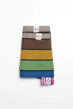 Drool Pads & Reach Straps Set, (60% cotton, 40% polyester) - CAROUSEL OF COLORS - Woven Baby    drool_pad    #