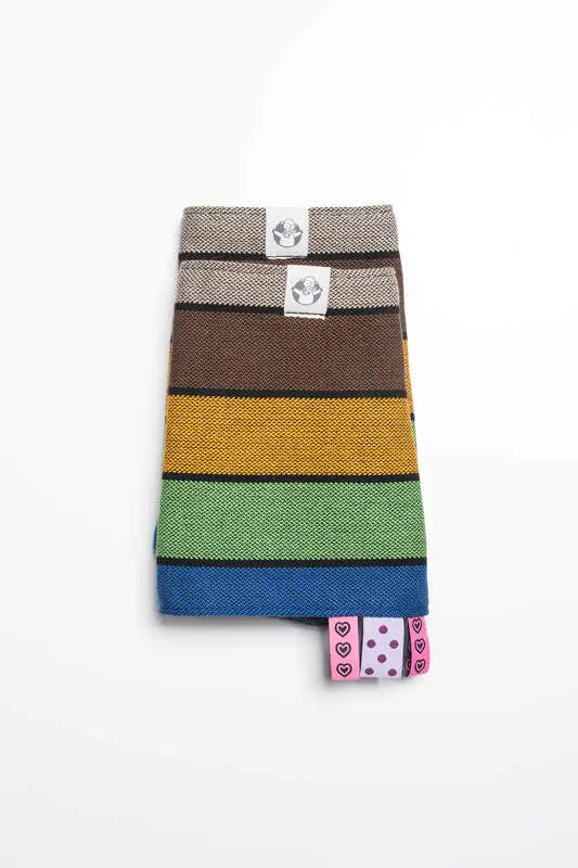 Drool Pads & Reach Straps Set, (60% cotton, 40% polyester) - CAROUSEL OF COLORS - Woven Baby Title - Default Title   drool_pad    #
