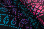 LennyLight Carrier, jacquard weave (60% cotton, 28% merino wool, 8% silk, 4% cashmere) - PEACOCK'S TAIL - BLACK OPAL - Woven Baby Standard   lenny_light    #