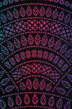 Baby Wrap, Jacquard Weave (60% cotton, 28% merino wool, 8% silk, 4% cashmere) - PEACOCK'S TAIL - BLACK OPAL - Woven Baby XS - 4   long_woven_wraps    #