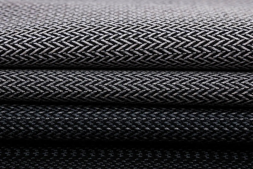 Baby Wrap, Herringbone Weave (100% cotton) - LITTLE HERRINGBONE OMBRE GREY - Woven Baby XS - 4   long_woven_wraps    #