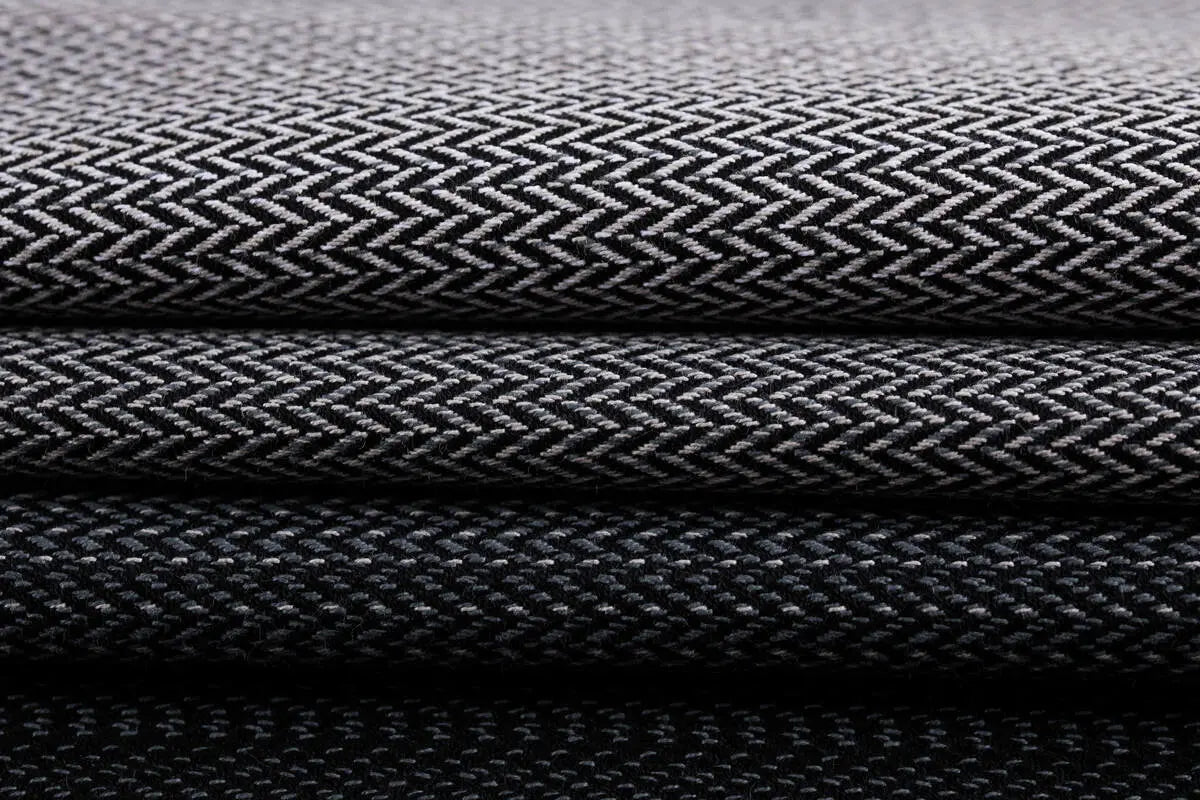 Ring Sling, Jacquard Weave (100% cotton), with gathered shoulder - LITTLE HERRINGBONE OBMRE GREY - standard 1.8m - Woven Baby    ring_slings    #