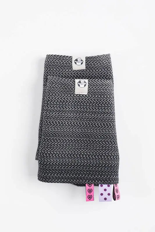 Drool Pads & Reach Straps Set, (60% cotton, 40% polyester) - LITTLE HERRINGBONE OMBRE GREY - Woven Baby Title - Default Title   drool_pad    #