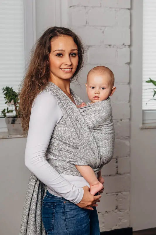 Baby Sling - LITTLE LOVE - LARVIKITE, Jacquard Weave, 100% cotton - Woven Baby S - 5   long_woven_wraps    #