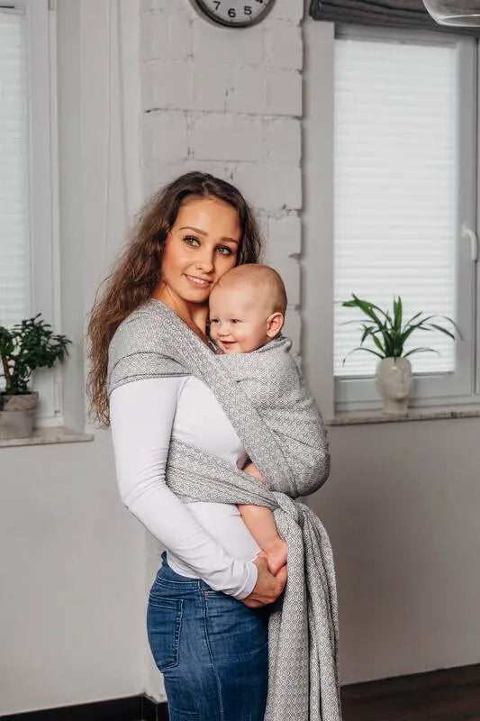 Baby Sling - LITTLE LOVE - LARVIKITE, Jacquard Weave, 100% cotton - Woven Baby S - 5   long_woven_wraps    #
