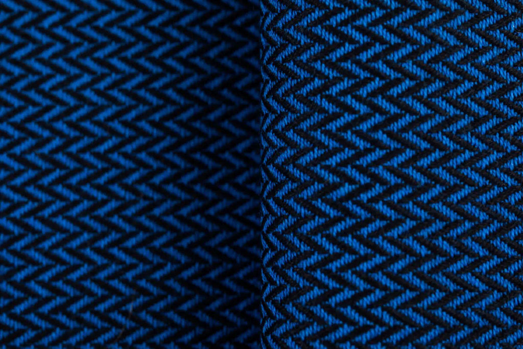 Baby Sling - COBALT, Herringbone Weave, 100% cotton - Woven Baby XS - 4   long_woven_wraps    #