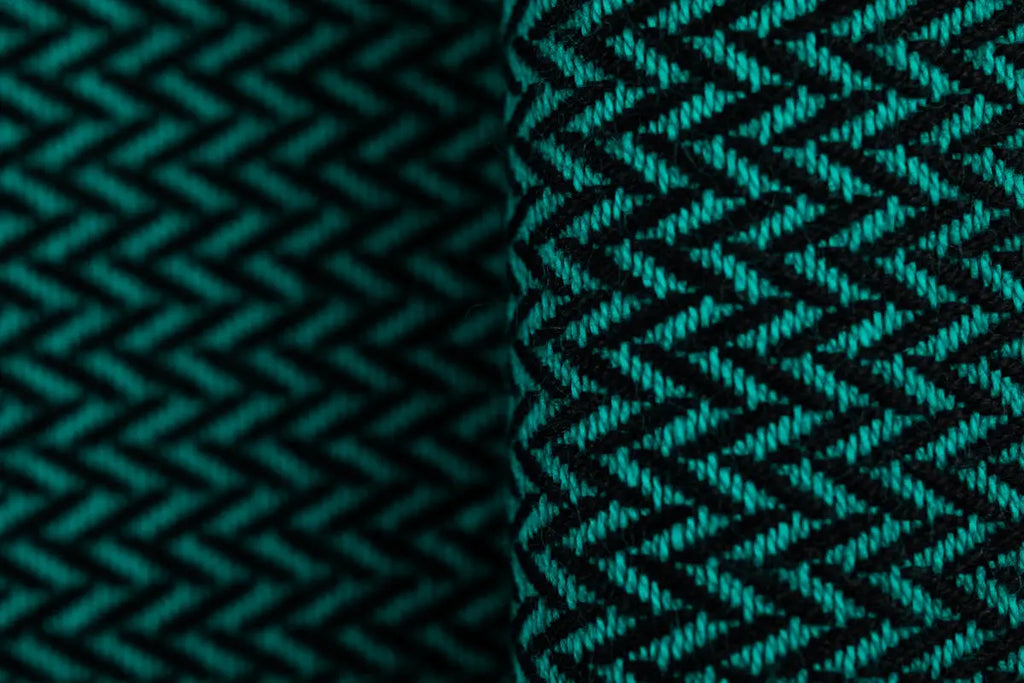 Baby Sling - EMERALD, Herringbone Weave, 100% cotton - Woven Baby XS - 4   long_woven_wraps    #