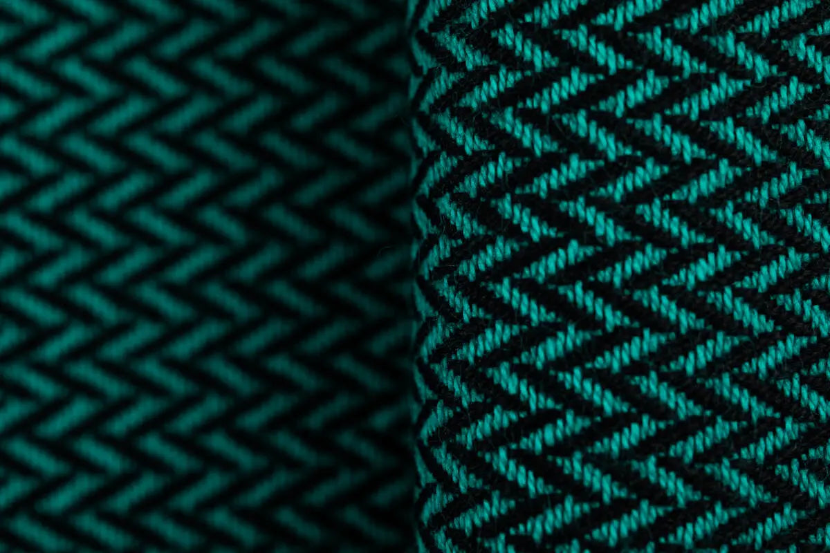 Baby Sling - EMERALD, Herringbone Weave, 100% cotton - Woven Baby XS - 4   long_woven_wraps    #