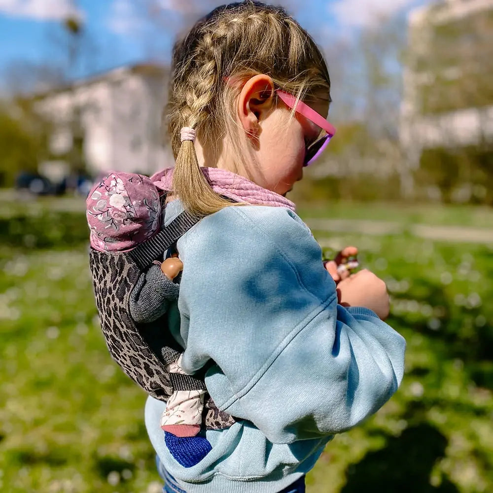 DIDYMOS Doll Snap Leo - Woven Baby One Size / black |  | anthracite   Accessories > Doll Carriers > Doll Carrier    #