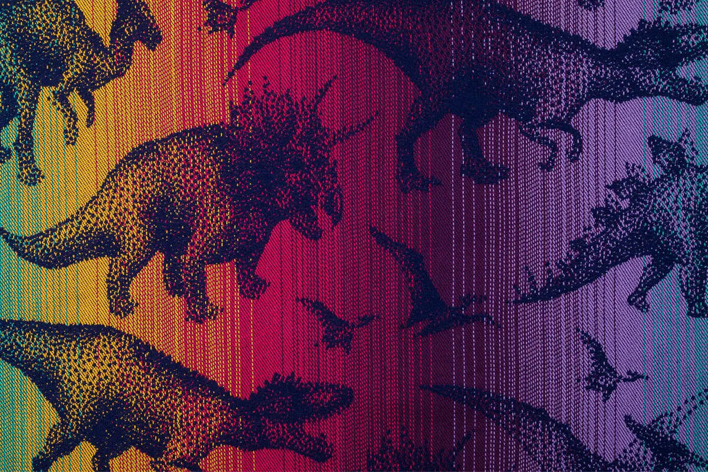 Baby Wrap, Jacquard Weave (100% cotton) - JURASSIC - NEW ERA - Woven Baby XS - 4   long_woven_wraps    #