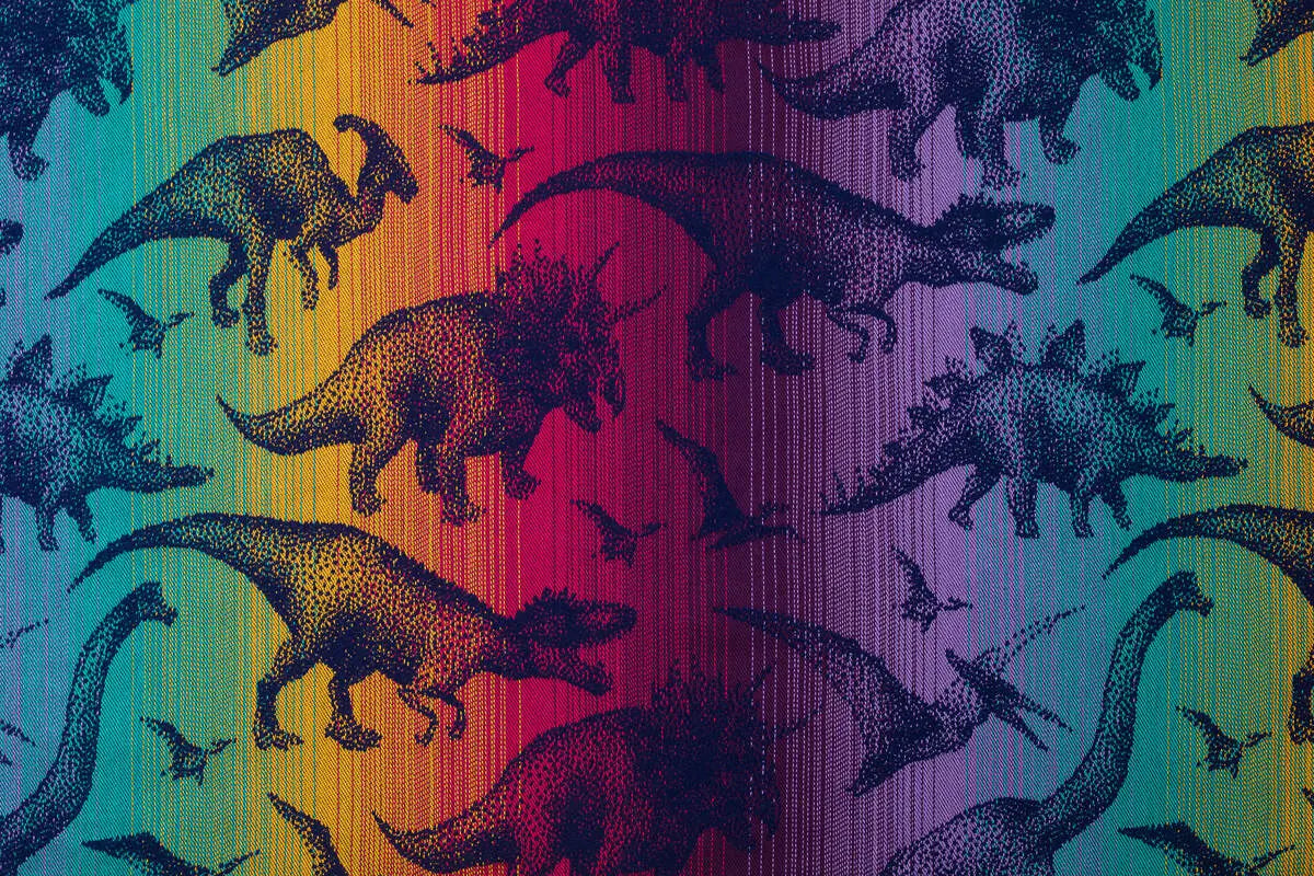 Baby Wrap, Jacquard Weave (100% cotton) - JURASSIC - NEW ERA (grade B) - Woven Baby M - 6   long_woven_wraps    #
