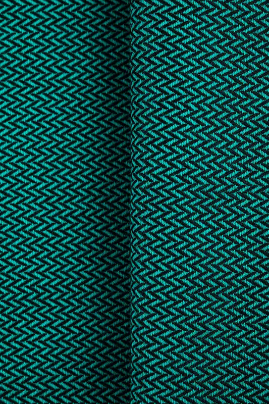 Baby Sling - EMERALD, Herringbone Weave, 100% cotton - Woven Baby XS - 4   long_woven_wraps    #