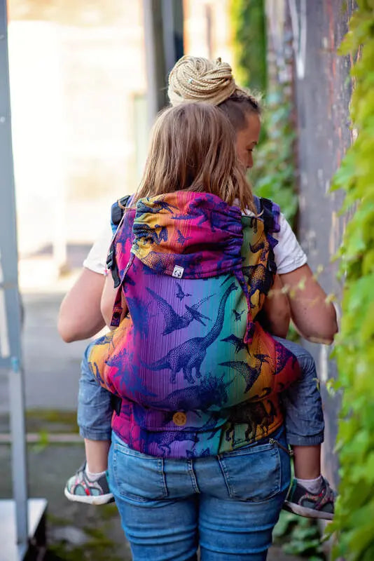 LennyPreschool Carrier, jacquard weave 100% cotton - JURASSIC - NEW ERA (grade B) - Woven Baby Preschool   lenny_preschool    #
