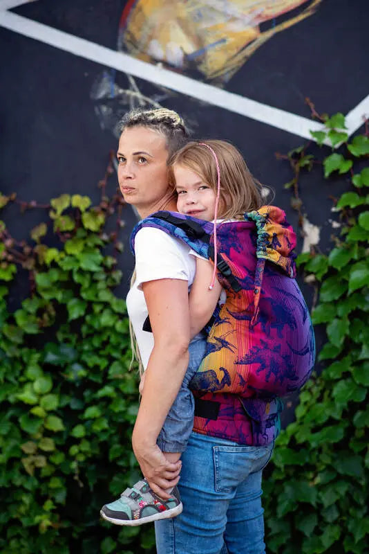 LennyPreschool Carrier, jacquard weave 100% cotton - JURASSIC - NEW ERA (grade B) - Woven Baby Preschool   lenny_preschool    #