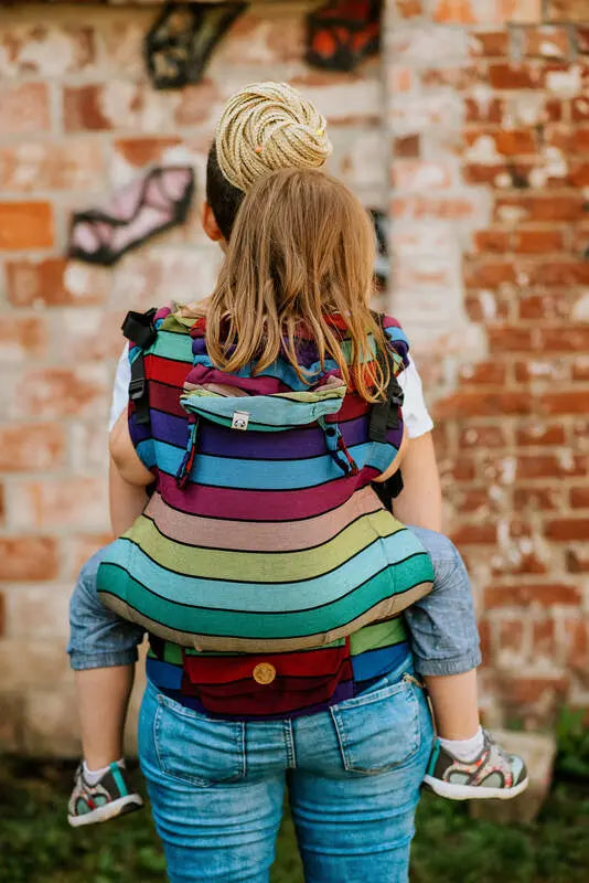 LennyPreschool Carrier, broken - twill weave 100% cotton - CAROUSEL OF COLORS - Woven Baby Preschool   lenny_preschool    #