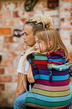 LennyPreschool Carrier, broken - twill weave 100% cotton - CAROUSEL OF COLORS - Woven Baby Preschool   lenny_preschool    #
