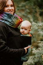 Babywearing Sweatshirt 3.0 - Black with Symphony Rainbow Dark - Woven Baby 3XL   babywearing_sweatshirts    #