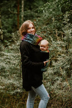 Babywearing Sweatshirt 3.0 - Black with Symphony Rainbow Dark - Woven Baby 3XL   babywearing_sweatshirts    #