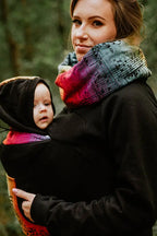 Babywearing Sweatshirt 3.0 - Black with Symphony Rainbow Dark - Woven Baby 3XL   babywearing_sweatshirts    #