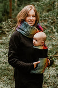 Babywearing Sweatshirt 3.0 - Black with Symphony Rainbow Dark - Woven Baby 3XL   babywearing_sweatshirts    #