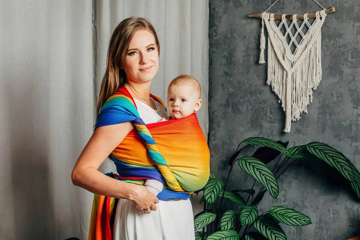 Baby Wrap, Jacquard Weave (100% cotton) - RAINBOW BABY - Woven Baby Size - L-Size - M-Size - S-Size - XL-Size - XS   long_woven_wraps    #