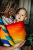 Baby Wrap, Jacquard Weave (100% cotton) - RAINBOW BABY (grade B) - Woven Baby XS - 4   long_woven_wraps    #