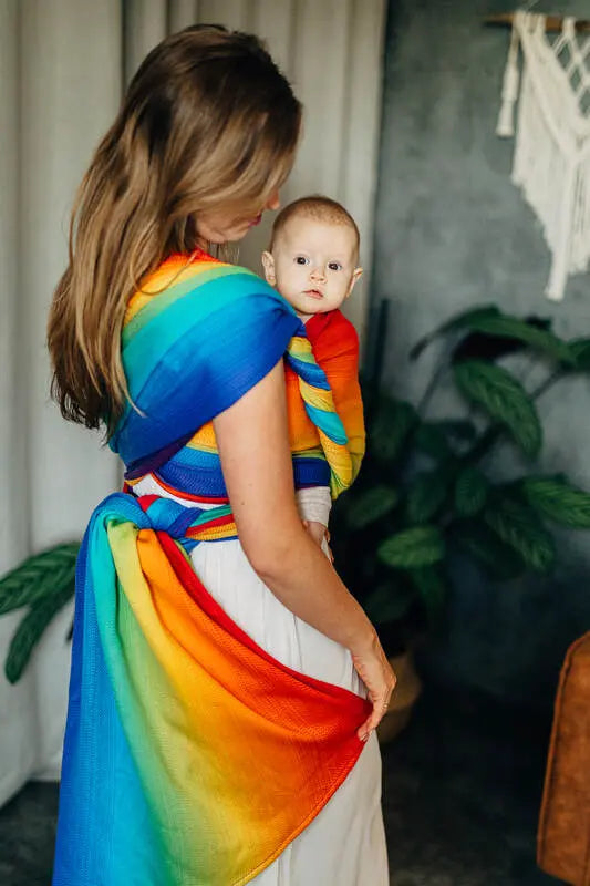 Baby Wrap, Jacquard Weave (100% cotton) - RAINBOW BABY - Woven Baby Size - L-Size - M-Size - S-Size - XL-Size - XS   long_woven_wraps    #
