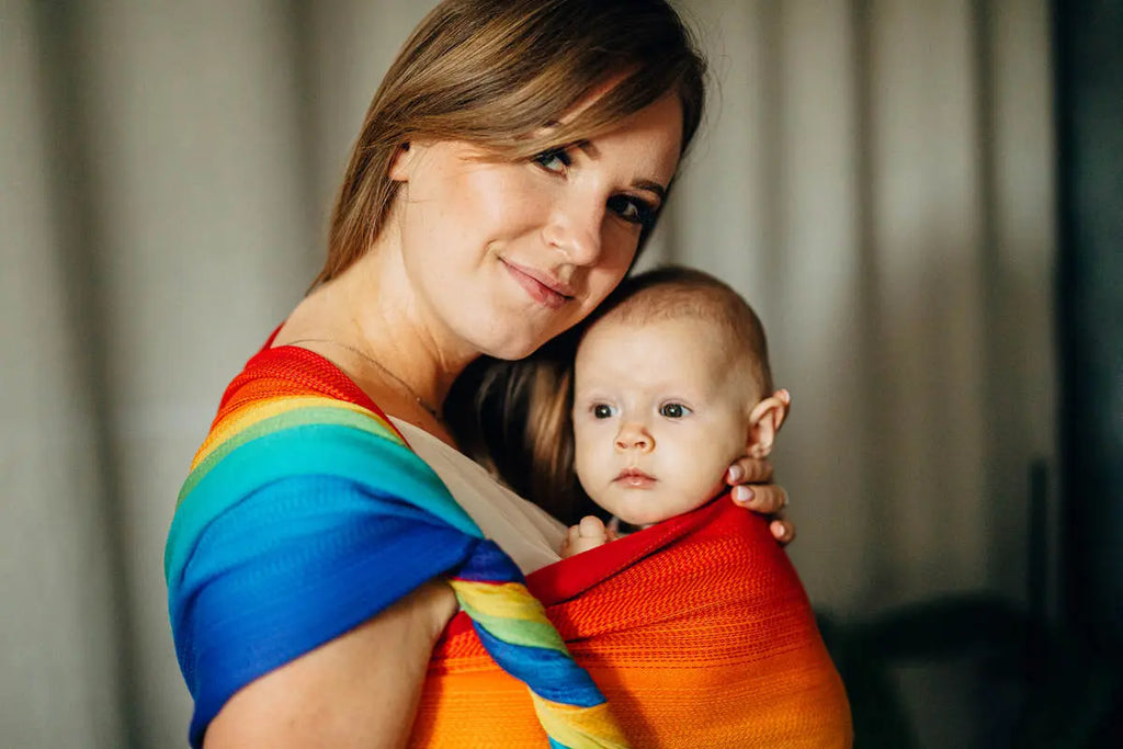 Baby Wrap, Jacquard Weave (100% cotton) - RAINBOW BABY - Woven Baby XS - 4   long_woven_wraps    #