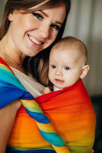 Baby Wrap, Jacquard Weave (100% cotton) - RAINBOW BABY - Woven Baby XS - 4   long_woven_wraps    #