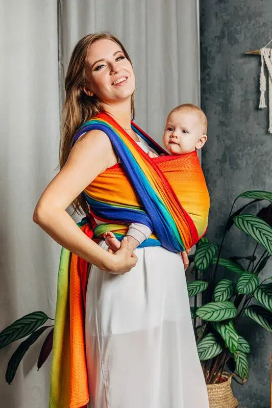 Baby Wrap, Jacquard Weave (100% cotton) - RAINBOW BABY - Woven Baby XS - 4   long_woven_wraps    #