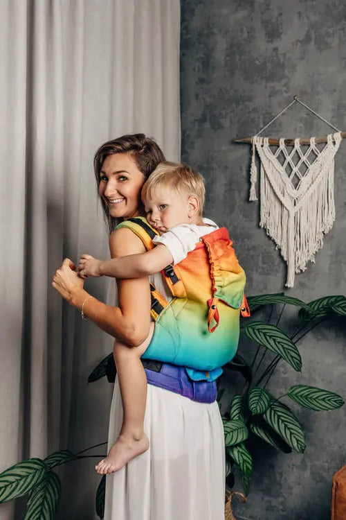 LennyPreschool Carrier, jacquard weave 100% cotton - RAINBOW BABY - Woven Baby Preschool   lenny_preschool    #