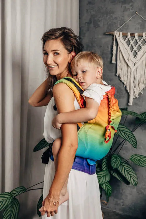 LennyPreschool Carrier, jacquard weave 100% cotton - RAINBOW BABY - Woven Baby Preschool   lenny_preschool    #
